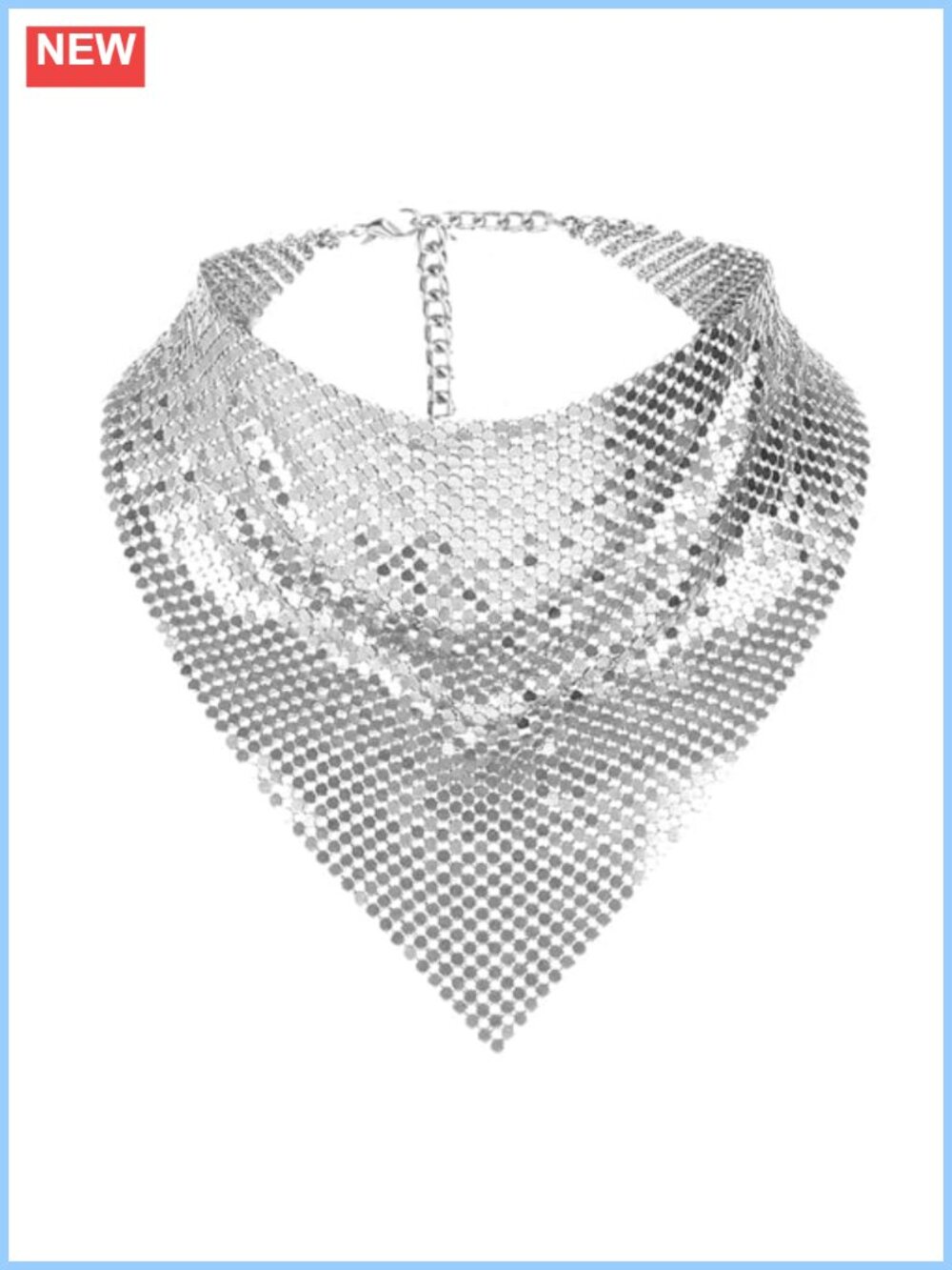 Shiny Sequin Metal Scarf Chain Sparkle Neck Shawl Party Costume Accessory